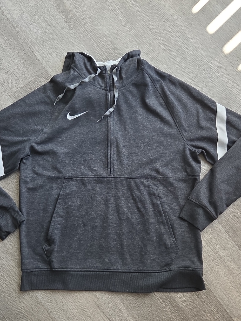 Nike Dri-Fit Men’s Dark Gray Half-Zip Hoodie Sweatshirt